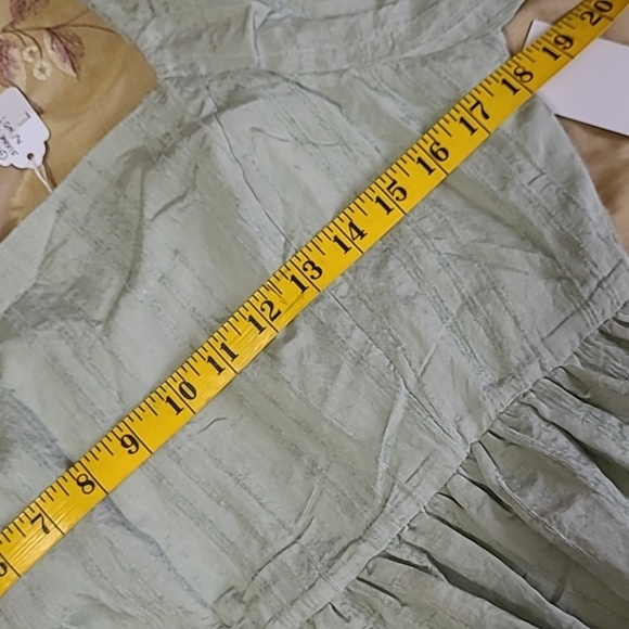 AURA midi dress green color size large - Picture 10 of 15